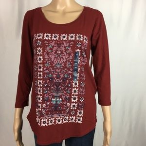 Lucky Brand Floral Tee Womens